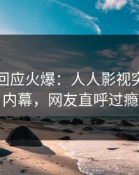 神秘人回应火爆：人人影视突然爆出内幕，网友直呼过瘾