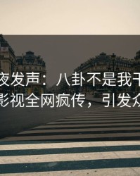 网红深夜发声：八卦不是我干的！人人影视全网疯传，引发众怒