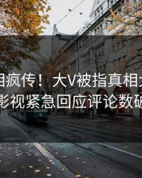 实时真相疯传！大V被指真相大白，人人影视紧急回应评论数破万